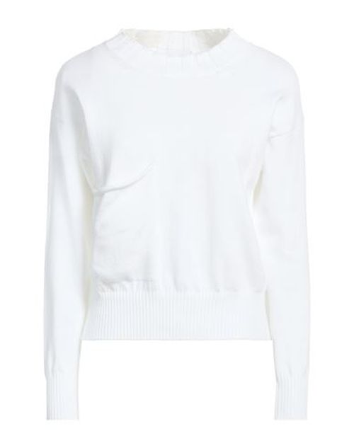 Woman Sweater White Size 4 Cotton