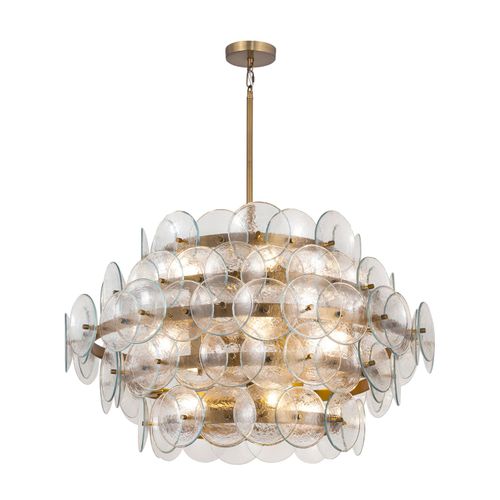 Weathered Brass Chandelier from the Loren Collection