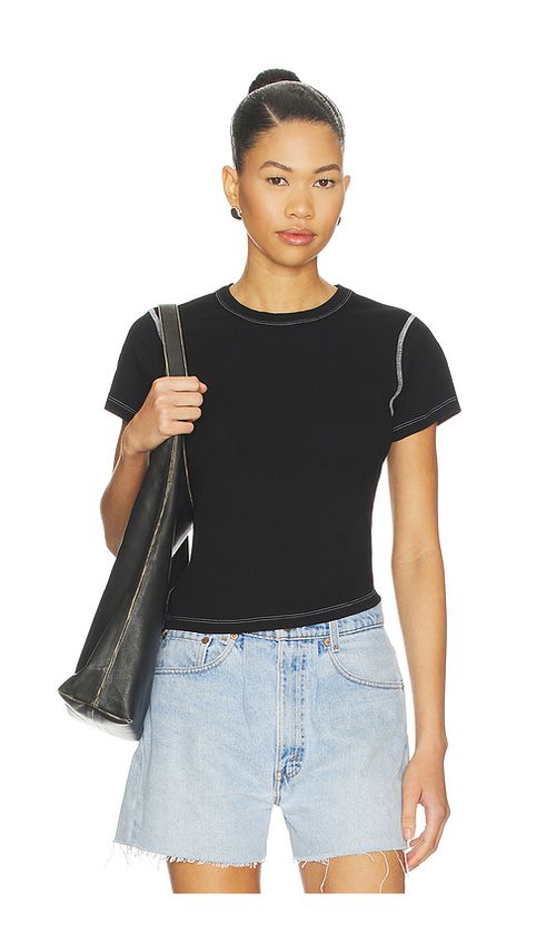 COTTON CITIZEN The Seoul Tee in Black. L. Also in XS