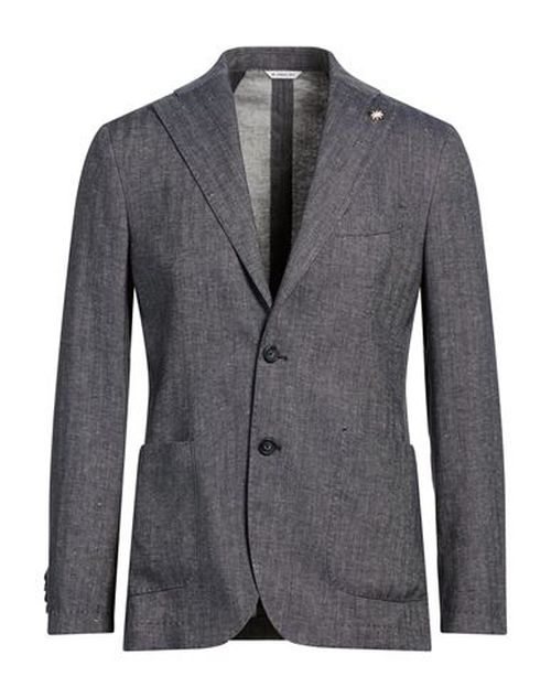 Man Blazer Blue Size 38 Cotton, Linen