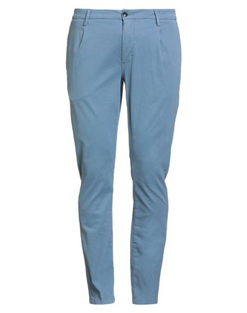 Man Pants Light blue Size 31 Cotton, Elastane