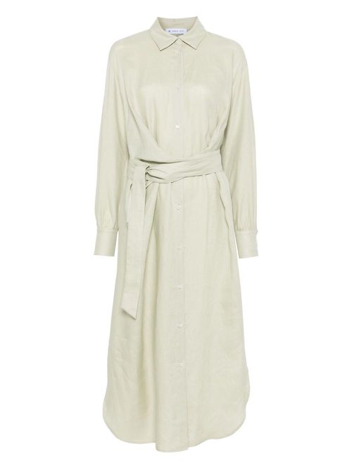 Manuel Ritz linen maxi shirt dress - Green