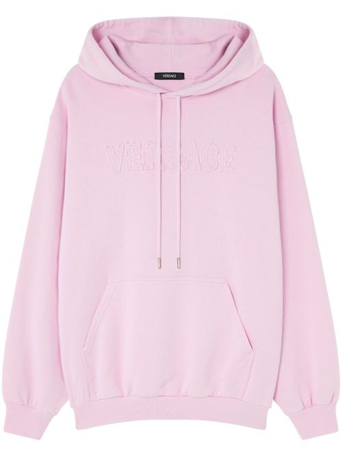 Logo-patch hoodie - Pink