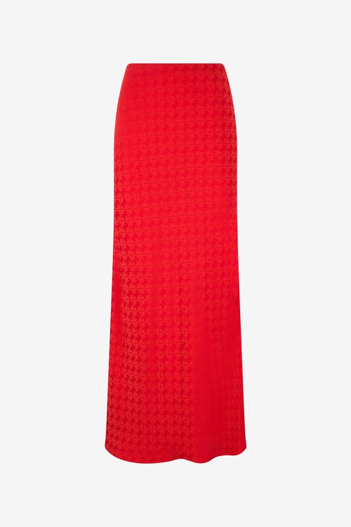 Long Skirt With Jacquard Monogram Print