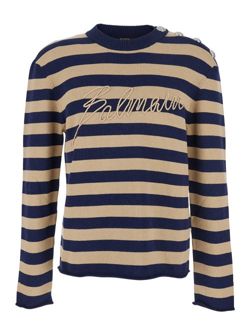 Emb Logo Mariniere Knit Sweater