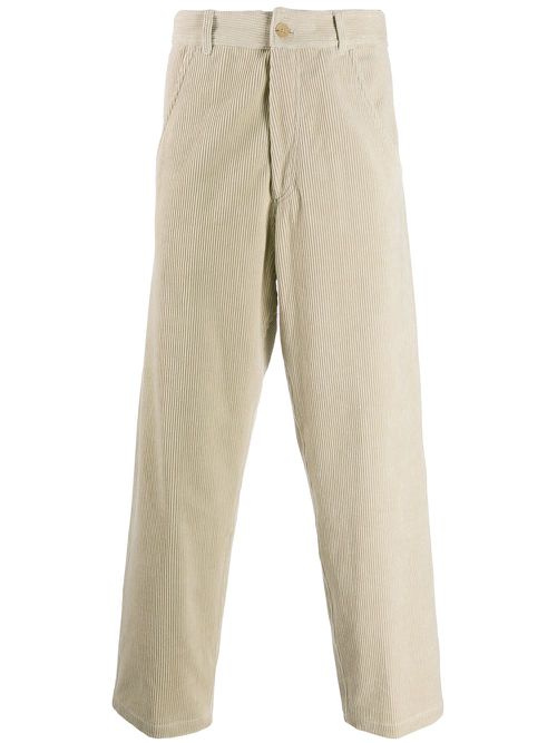 Corduroy wide leg trousers - Neutrals