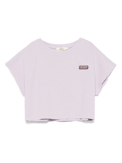 Andorine crpped top - Purple
