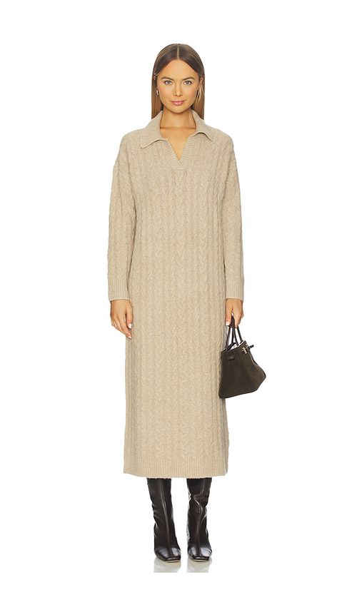 Line & Dot Emila Maxi Dress in Beige. - S also in L
