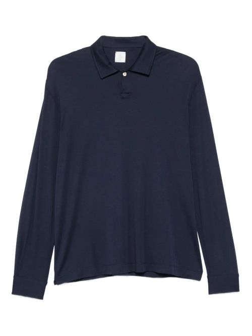 Long-Sleeve Polo Shirt — Navy