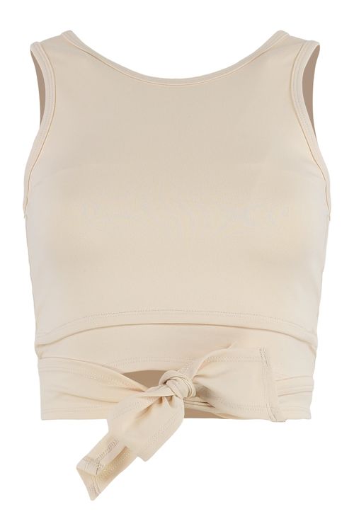 Cropped Front Knot Sleeveless Top