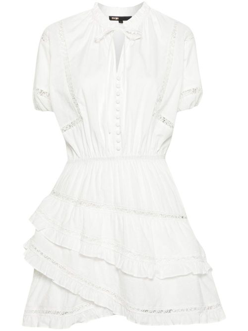 Broderie-anglaise cotton minidress - White