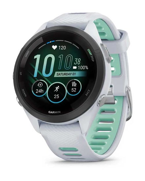 Forerunner 265S Whitestone/Neo Tropic Silicone Band Smartwatch, 42mm