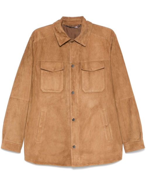 Suede shirt jacket - Neutrals