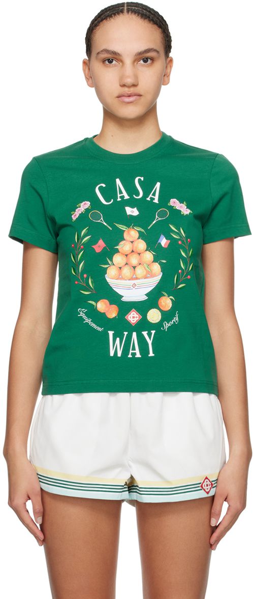 Casablanca Green 'Casa Way' T-Shirt