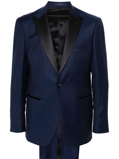 Single-breasted wool suit - Blue