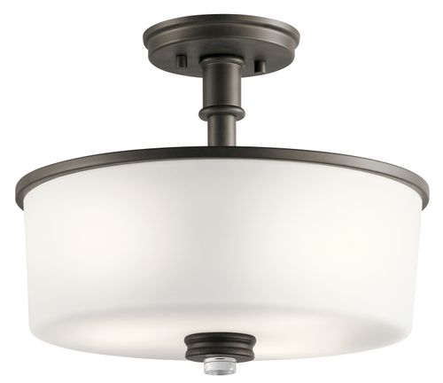 Olde Bronze Three Light Semi Flush Mount from the Joelson Collection