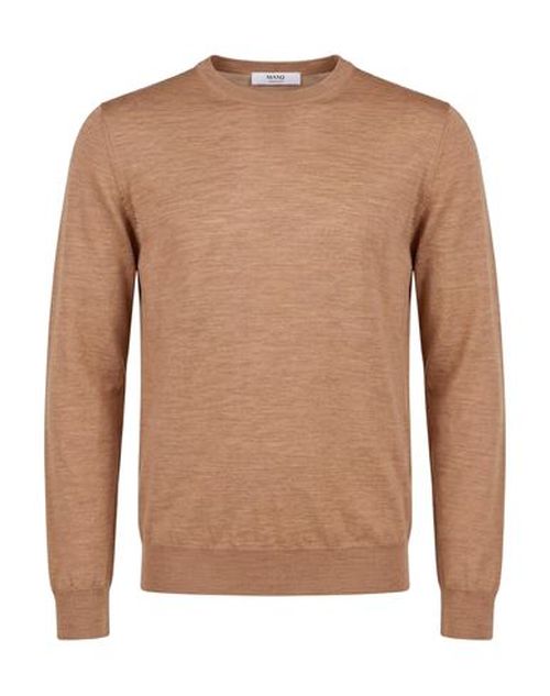 Man Sweater Sand Size 40 Merino Wool
