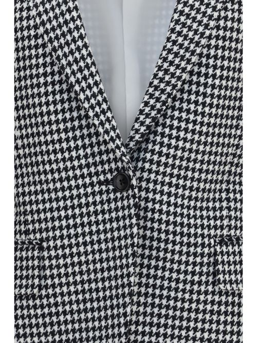 Houndstooth Cashmere Jacket — Black