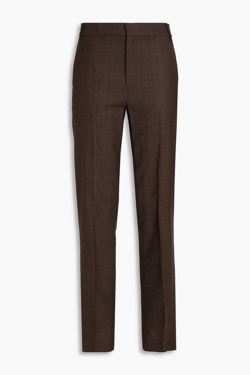 Prince of Wales checked wool slim-leg pants