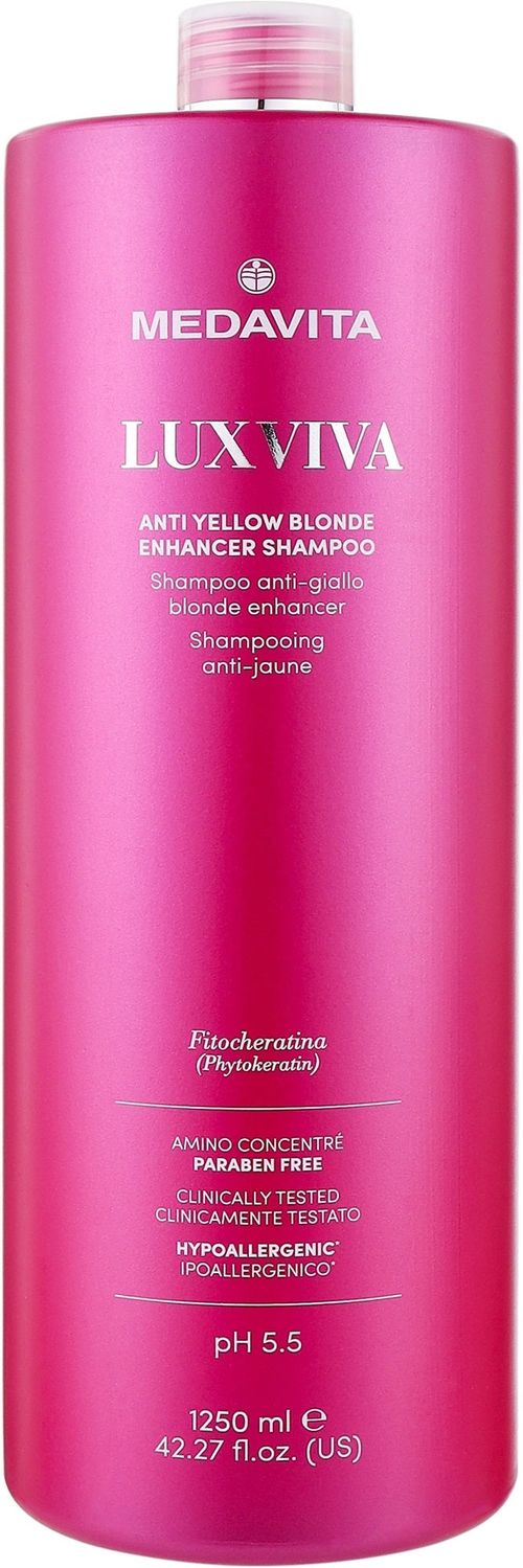 Shampoo antigiallo Medavita Luxviva Anti Yellow Blonde Enhancer Shampoo