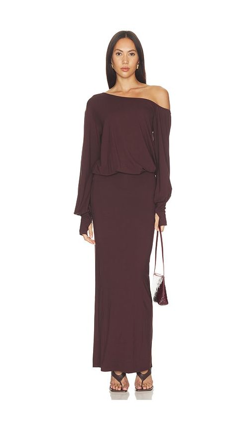 Superdown Rosabella Maxi Dress in Dark Brown. XS also in