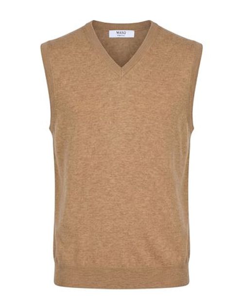 Man Sweater Camel Size 40 Merino Wool, Cashmere