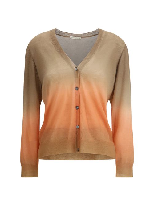 Gradient Cashmere Cardigan — Brown