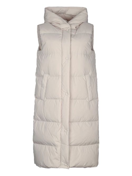 I BLUES hooded puffer gilet - White