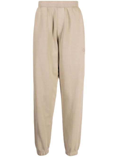 Logo-embroidered track pants - Neutrals