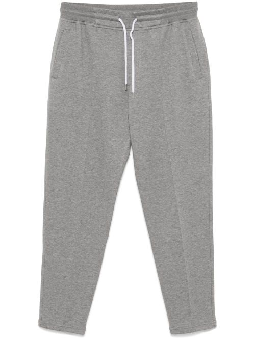 Cotton-Silk Blend Joggers — grey
