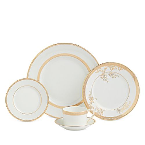 Vera Wang Lace Gold 10 Piece Dinnerware Set, Service for 2