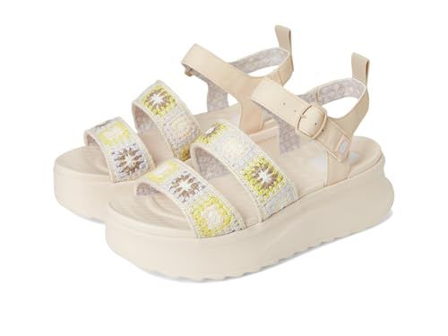 Hey Dude Women's Delray Buckle Cottage Crochet Egret/Lavender/Multi