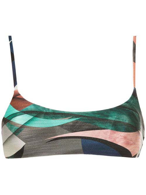 Cancun printed bikini top - Blue