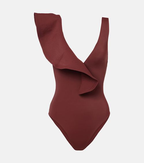 Boleros asymmetric ruffled swimsuit