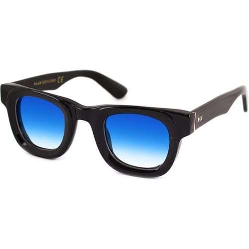 XLAB Unisex XLAB Flores Sonnenbrillen Acetat Schwarz Hellblau Quadratisch Schattiert