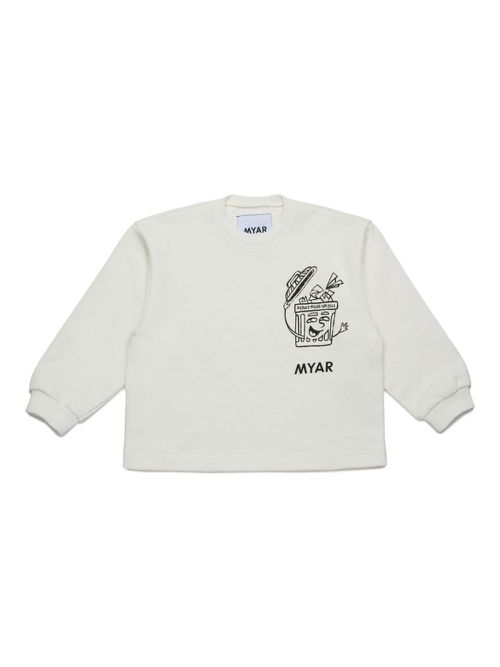 MYAR KIDS graphic-print sweatshirt - White