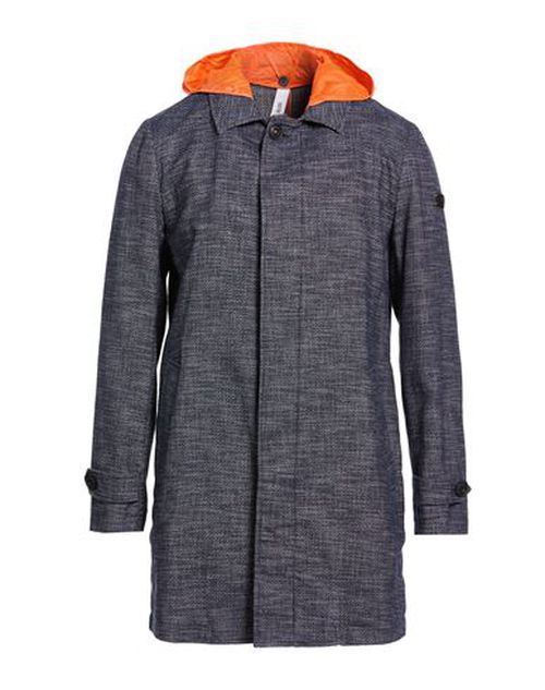 Man Overcoat & Trench Coat Navy Size 40 Cotton, Polyester