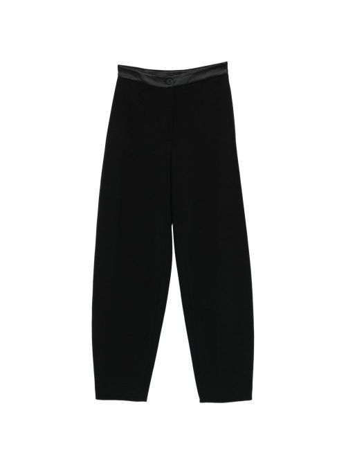 Satin-Finish Tapered Trousers