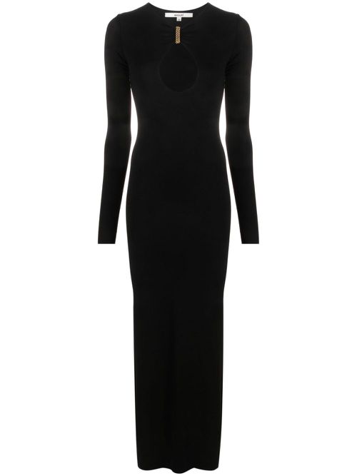 Mary Jean chain-link midi dress - Black