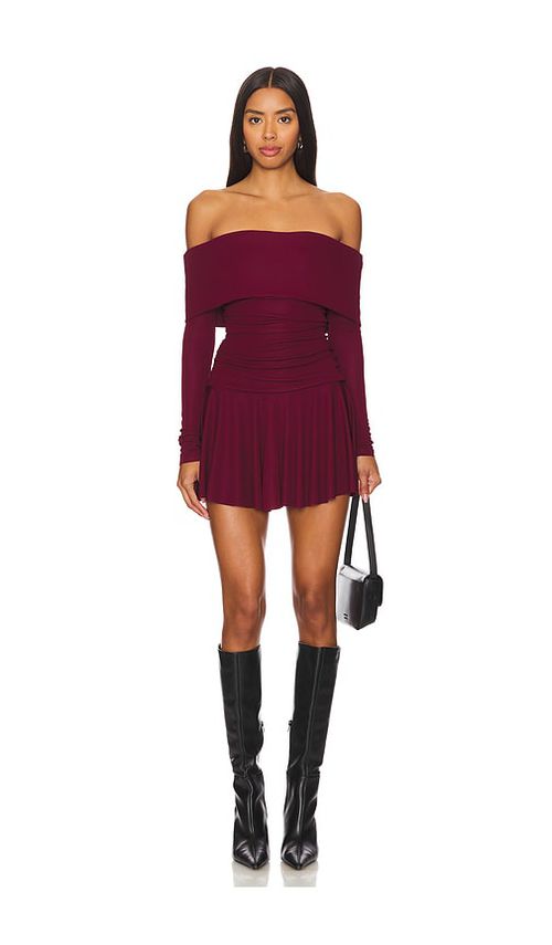 Camila Coelho Olesya Mini Dress in Burgundy. - L also in XS, S