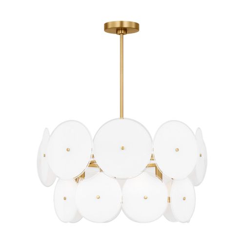 Burnished Brass Six Light Chandelier from the Emery Collection