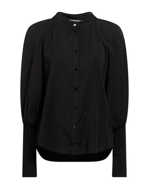 Woman Shirt Black Size M Tencel, Cotton, Elastane