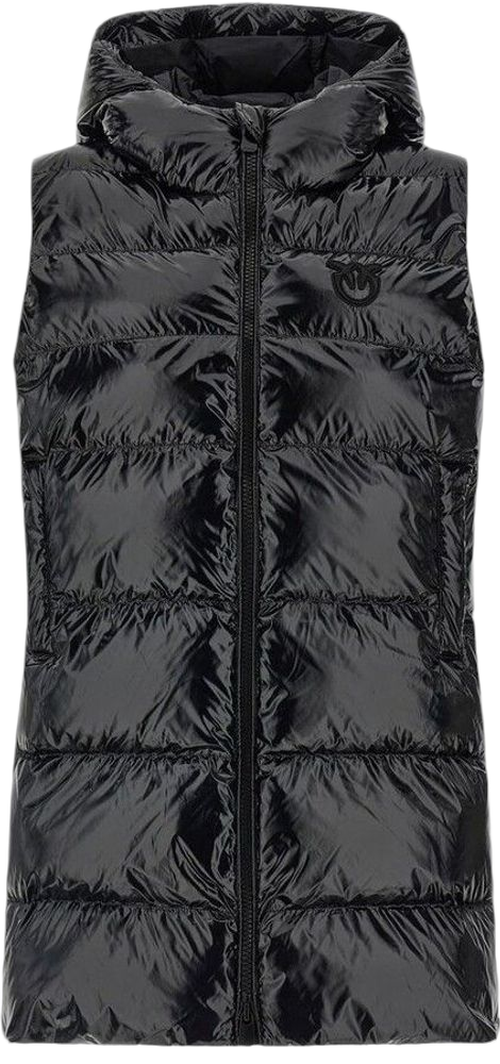 Quilted Polyamide Vest — Black