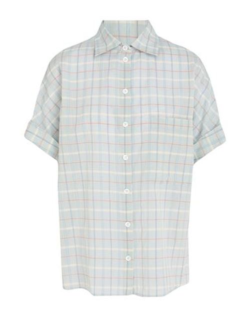 Woman Shirt Sky blue Size 2 Cotton
