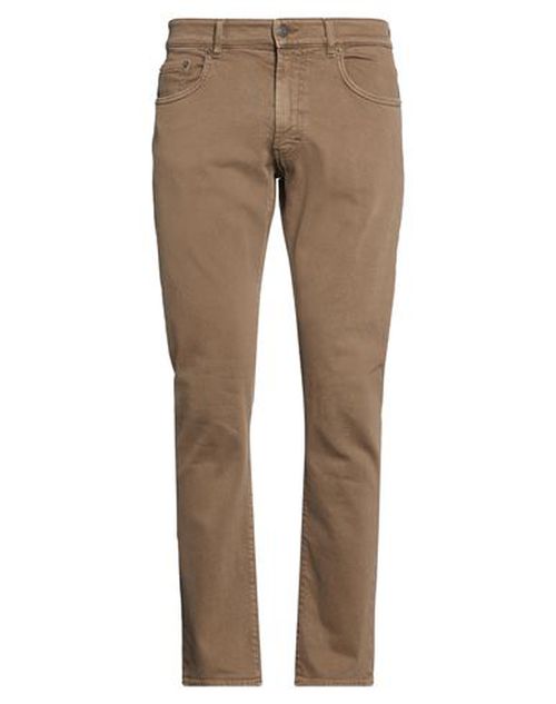 Man Pants Dark brown Size 33 Cotton, Elastane