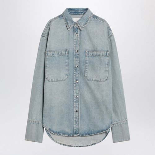 Anine Bing Dante Bleached Blue Denim Shirt