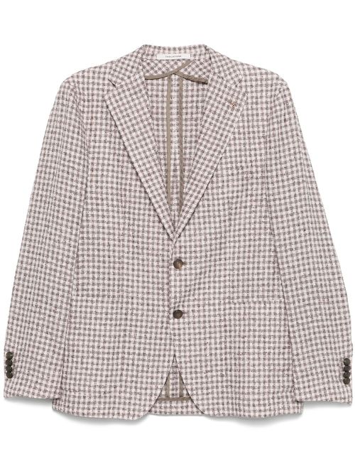 Check-pattern blazer - Pink