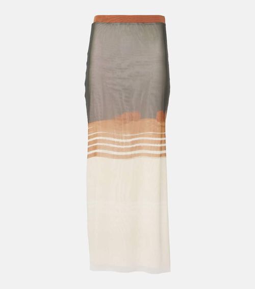 Breeze Bandeau striped maxi skirt