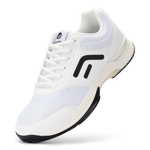 FitVille Wide Men Pickleball Shoes Tennis Racquetball Squash Shoes for Men All Court with Arch Support-Tennis V3