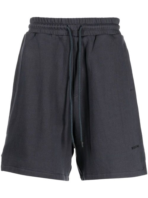 Logo-embroidered track shorts - Grey